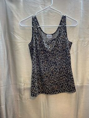Chico's Leopard Print Tank Top - Black & Tan